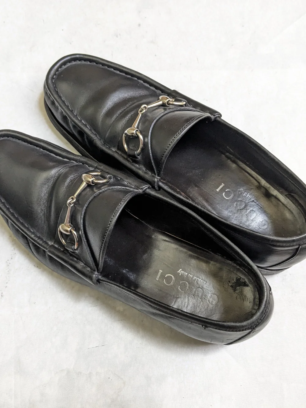 Gucci Men’s Black Leather Horsebit Loafers